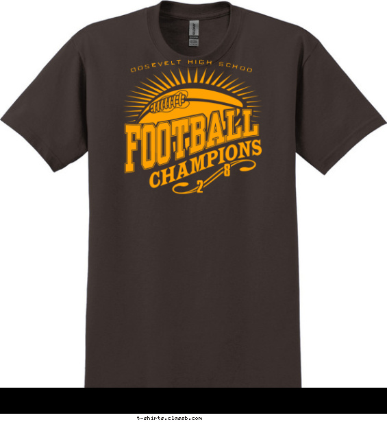 Starburst Football Champions T-shirt Design