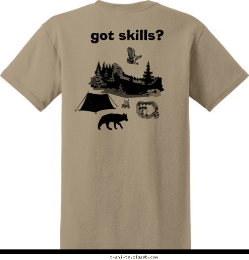 New Text Glenwood Lions Glenwood, MD Troop 757 got skills? T-shirt Design 