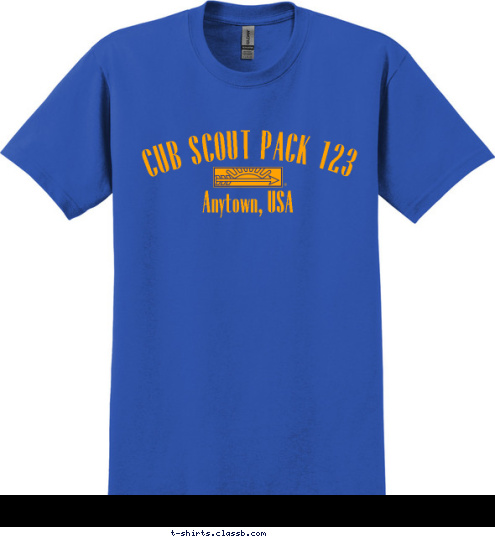 Anytown, USA CUB SCOUT PACK 123 T-shirt Design 