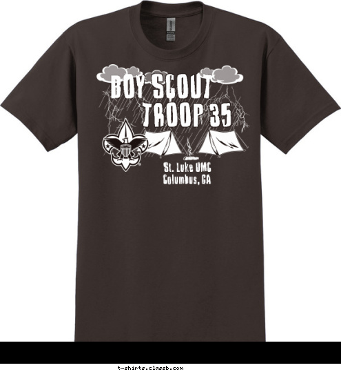 St. Luke UMC
Columbus, GA TROOP 35 BOY SCOUT T-shirt Design 