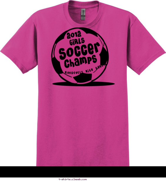 Girls Soccer Champs T-shirt Design