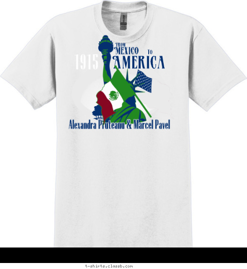 America TO Mexico From Alexandra Pruteanu & Marcel Pavel 1915 T-shirt Design 