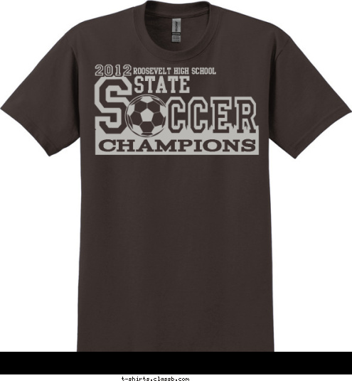 2008 CHAMPIONS ROOSEVELT HIGH SCHOOL STATE 2012 2008 T-shirt Design SP1120