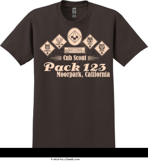 Moorpark, California Pack 123 Cub Scout  T-shirt Design 