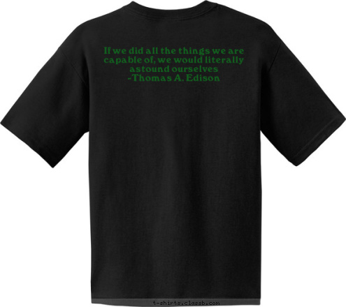 New Text If we did all the things we are capable of, we would literally astound ourselves
 -Thomas A. Edison 4-H EST. 2010 Allamakee County 4-H Toppers T-shirt Design 