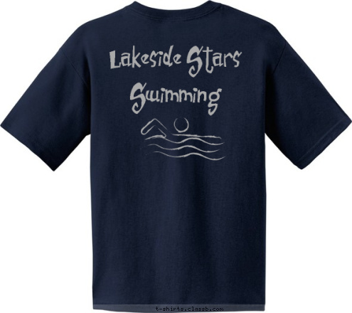 Lakeside Swim Team    Lakeside Stars Swimming T-shirt Design 