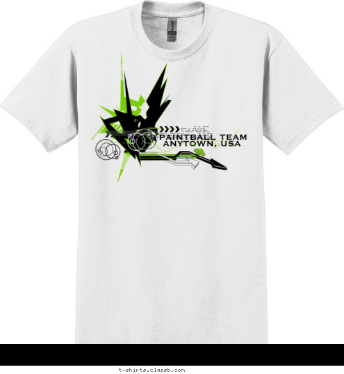 ANYTOWN, USA PAINTBALL TEAM T-shirt Design SP1201