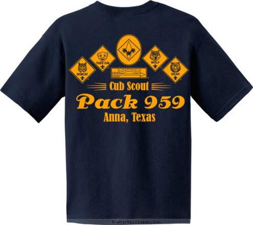 Doing Our Best Anna, Texas Pack 959 Cub Scout  T-shirt Design 