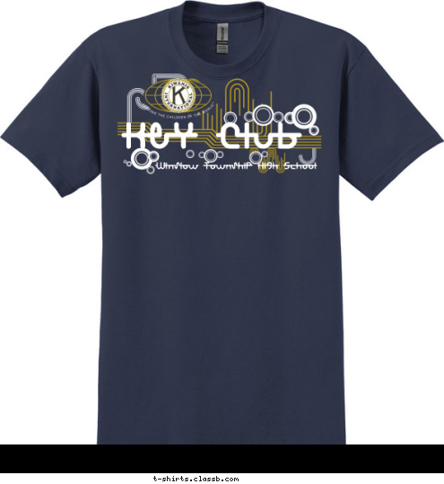 Winslow Township High School Key Club T-shirt Design 