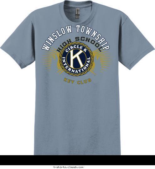 Winslow Township High School KEY CLUB T-shirt Design 