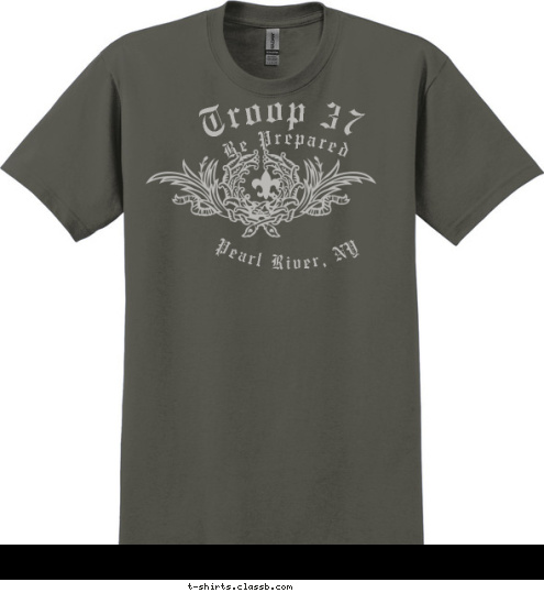 Pearl River, NY Be Prepared Troop 37 T-shirt Design 