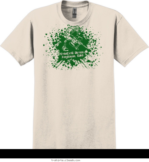 Anytown, USA Paintball Team T-shirt Design SP1204