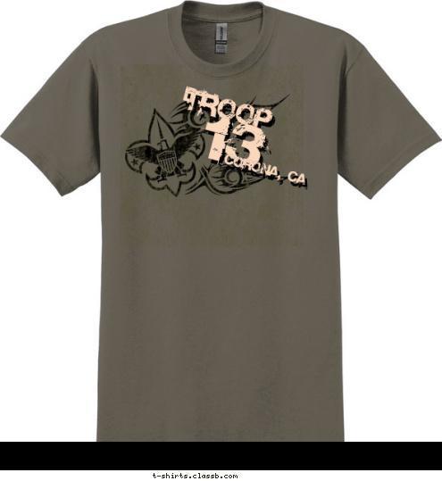 CORONA, CA 13 TROOP BSA T-shirt Design 