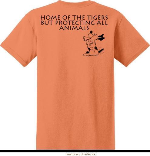 Home of the Tigers but protecting all animals  Hommocks Middle School
PAWS Club T-shirt Design 