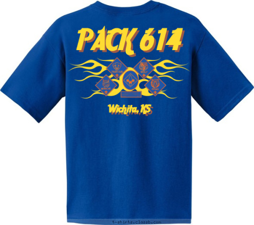 Wichita, KS PACK 614 Wichita, KS PACK 614 T-shirt Design 