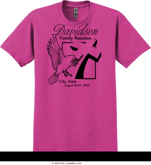 August 28-29, 2012 Hartford, Connecticut Family Reunion Davidson T-shirt Design SP404