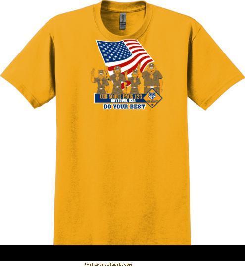 DO YOUR BEST ANYTOWN, USA CUB SCOUT PACK 123 T-shirt Design 