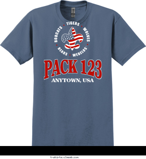 ANYTOWN, USA PACK 123 T-shirt Design 