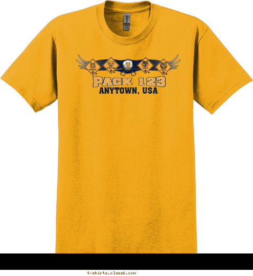 PACK 123 ANYTOWN, USA T-shirt Design 