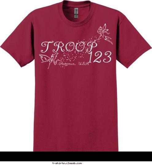 Anytown, USA 123 TROOP T-shirt Design Sp1868