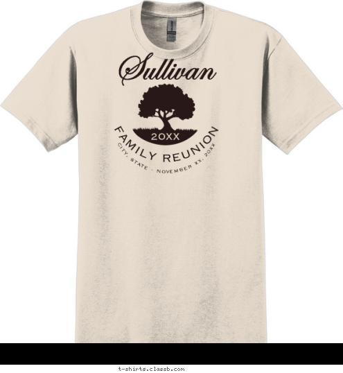 MONTPELIER, VERMONT - NOVEMBER 25, 2012 FAMILY REUNION 2012 Sullivan T-shirt Design SP407