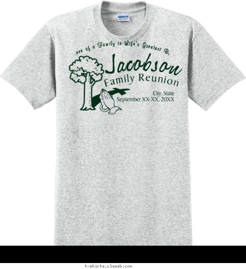 The Love of a Family is Life's Greatest Blessing Dexter, Kansas
September 24-26, 2012 Family Reunion Jacobson T-shirt Design SP408