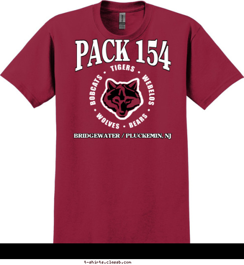 PACK 154 BRIDGEWATER / PLUCKEMIN, NJ T-shirt Design 