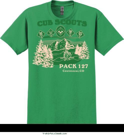 Centennial, CO PACK 127 CUB SCOUTS T-shirt Design 