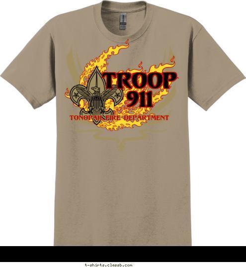 Tonopah Fire Department TROOP
911 T-shirt Design 