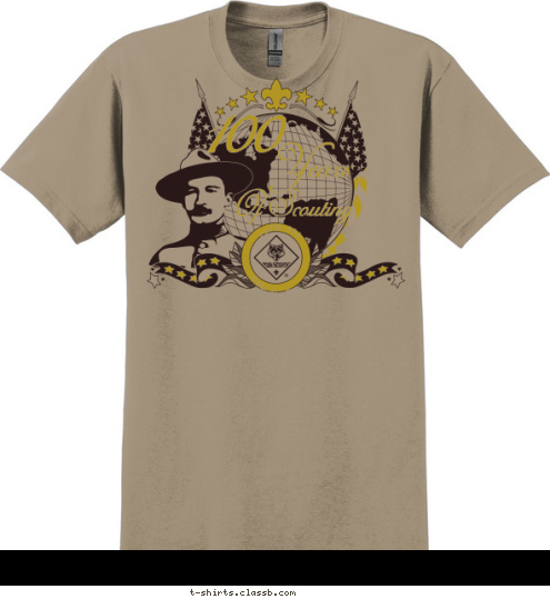 DALLAS, TEXAS  PACK 480 Of Scouting Years 100 T-shirt Design 