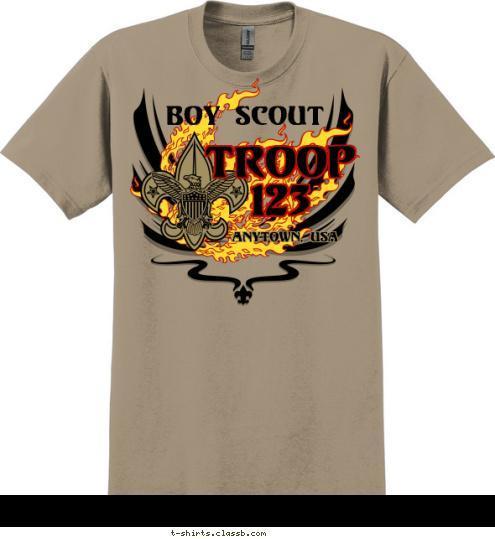 Anytown, USA TROOP
123 Boy Scout T-shirt Design 