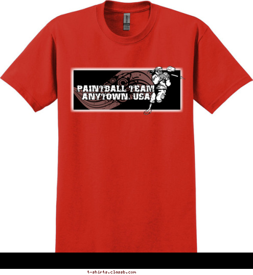 ANYTOWN, USA PAINTBALL TEAM T-shirt Design SP1206