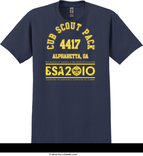 CUB SCOUT PACK 4417 Alpharetta, GA T-shirt Design 