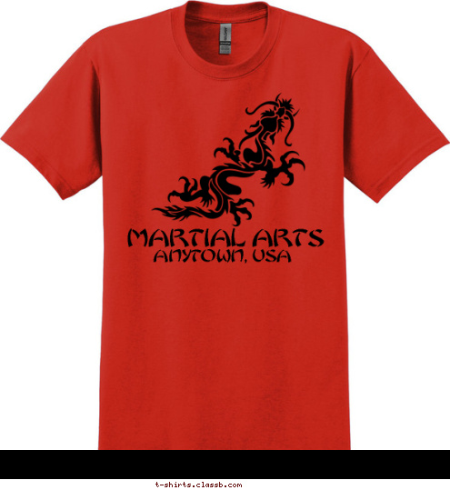 MARTIAL ARTS ANYTOWN, USA T-shirt Design SP1643