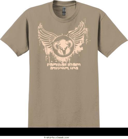 anytown, usa paintball team T-shirt Design SP1208