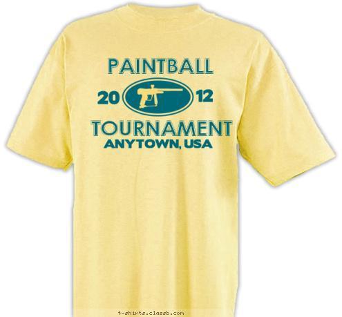 ANYTOWN, USA 12 20 TOURNAMENT PAINTBALL T-shirt Design SP1210