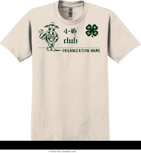 ORGANIZATION NAME club 4-H T-shirt Design SP2774