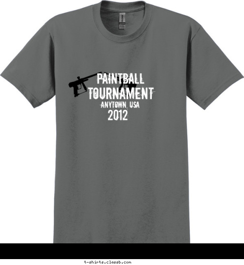 2012 TOURNAMENT ANYTOWN, USA PAINTBALL T-shirt Design SP1211