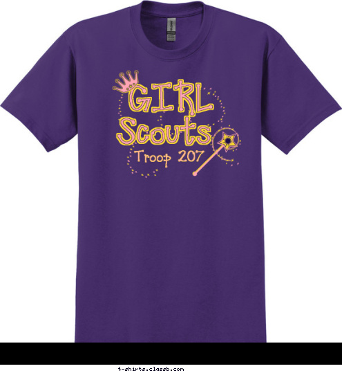 Anytown, USA Troop 207 GIRL Scouts T-shirt Design 