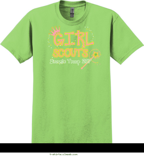 Brownie Troop 207 Brownie Troop 207 GIRL SCOUTS Brownie Troop 207 T-shirt Design 