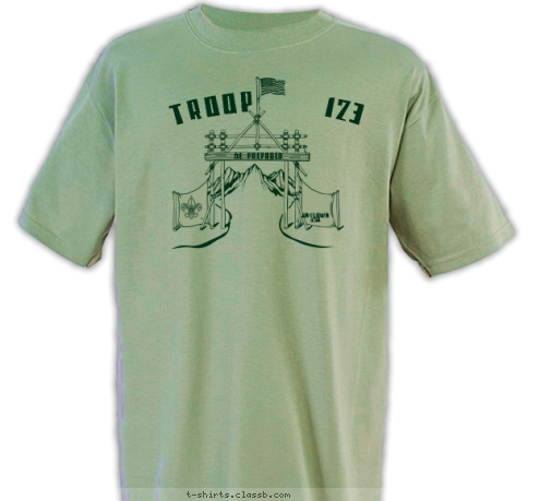 TROOP    123 BE PREPARED ANYTOWN
USA T-shirt Design 