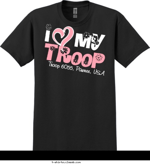 Troop 6055, Pawnee, USA TROOP I    my T-shirt Design 