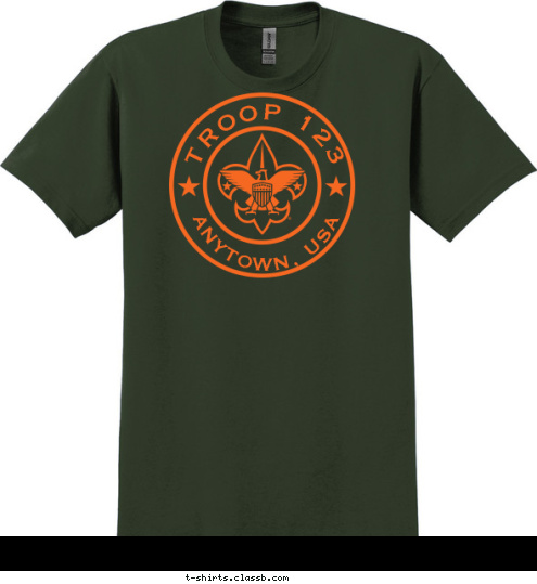 ANYTOWN, USA TROOP 123 T-shirt Design 