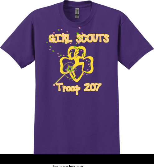 Brownies Troop 207 GIRL SCOUTS T-shirt Design 