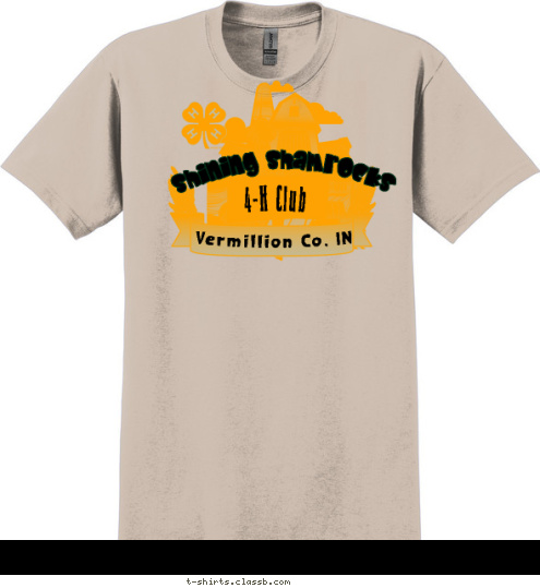 Vermillion Co, IN 4-H Club Shining Shamrocks T-shirt Design 