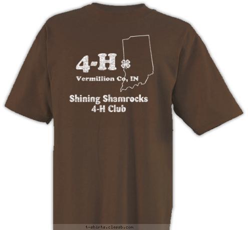 Shining Shamrocks 
4-H Club Vermillion Co, IN 4-H T-shirt Design 