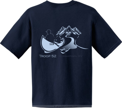 Troop 52 T52 Troop 52  Morgantown, WV T-shirt Design 