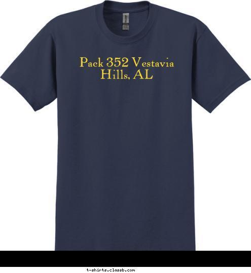 Pack 352 Vestavia Hills, AL T-shirt Design 