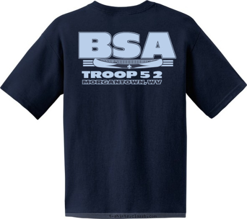 TROOP 52 MORGANTOWN, WV BSA T-shirt Design 