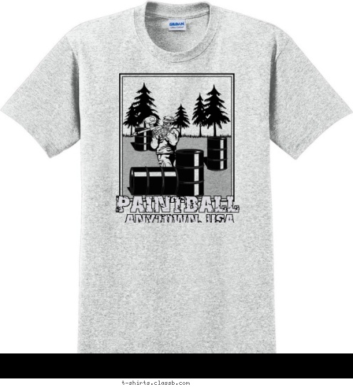 111 222 3333 ANYTOWN, USA PAINTBALL T-shirt Design SP1220